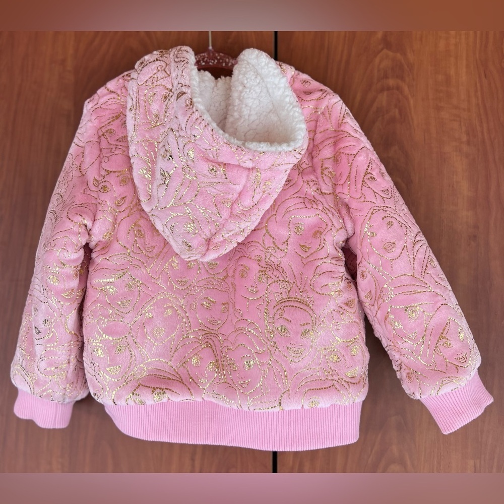 Disney - Princess Gold Foil print pink coat (SZ 4T) - Picture 2 of 4